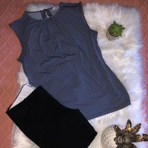 🧁Liz Claiborne Blue and White Patterned Dress Top